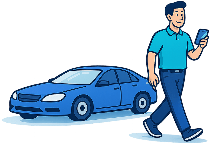 Genie driver with car